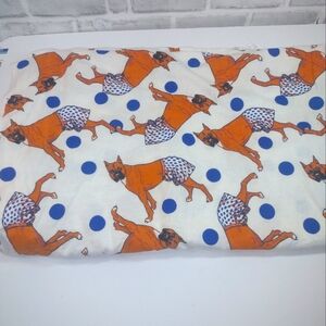 3 Yds. Joe Boxer Dog Print Fabric with Blue Dots